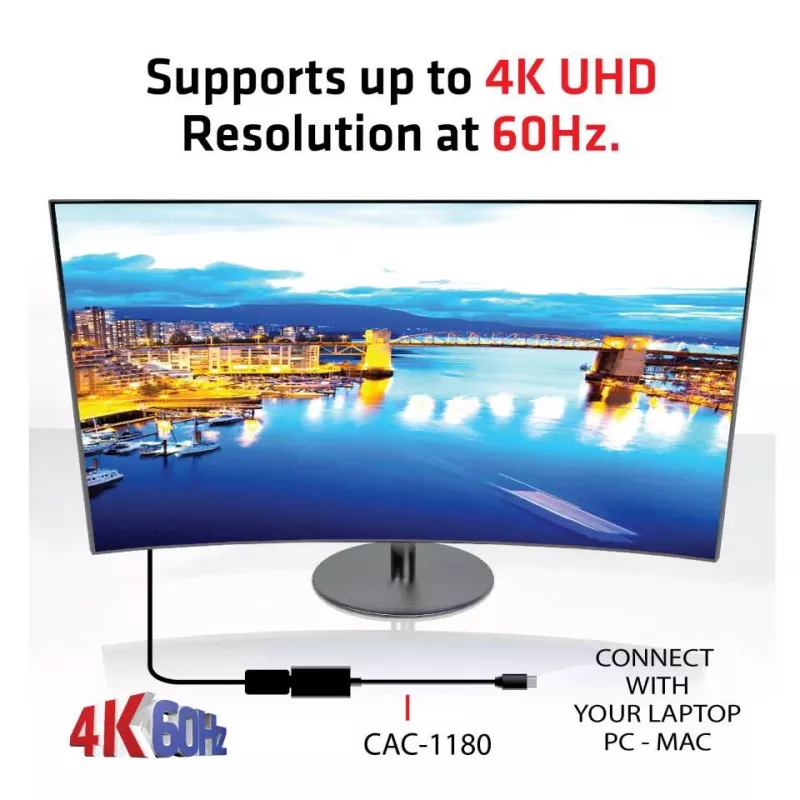 CLUB3D Mini DisplayPort 1.4 į HDMI 2.0b HDR aktyvus adapteris
