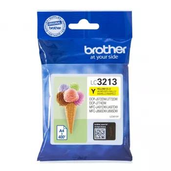 Brother LC3213Y kasetė geltona 1 vnt. Originali didelės talpos (XL) geltona