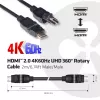 CLUB3D HDMI 2.0 4K60Hz UHD 360° besisukantis laidas 2 m