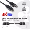 CLUB3D HDMI 2.0 4K60Hz UHD 360° besisukantis laidas 2 m