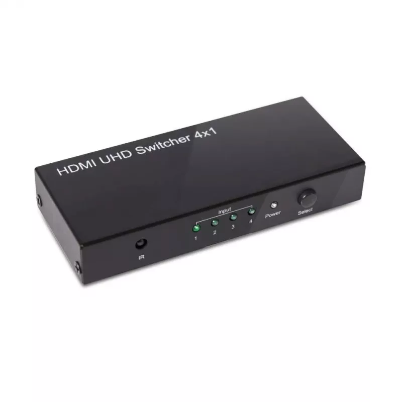 CLUB3D HDMI 2.0 UHD 4K60Hz jungiklis su 4 prievadais ir IR nuotolinio valdymo pulteliu CSV-1370