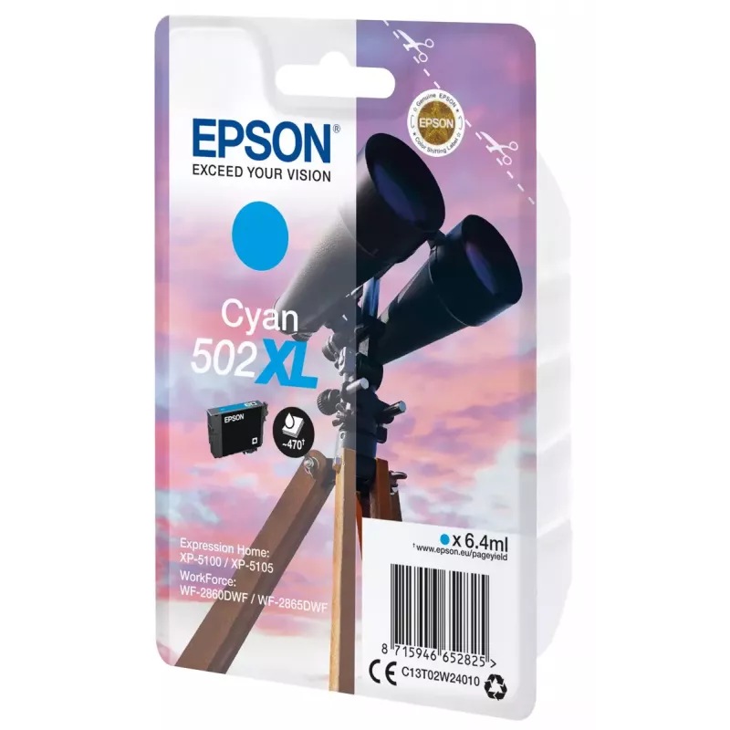 Kasetė Epson 502XL mėlyna (cyan) 470 puslapių