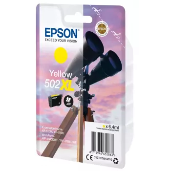 Rašalo kasetė EPSON 502XL Dalekohled Geltona C13T02W44010