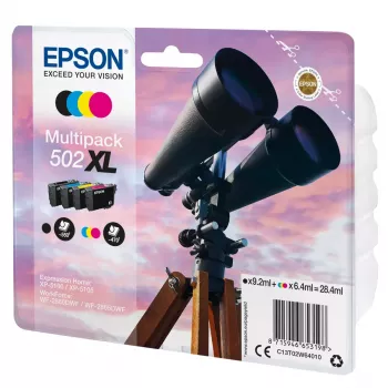 Kasetė Epson Ink C13T02W64010 502XL XL juoda, žydra, rausvai violetinė, geltona