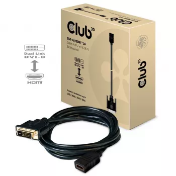 CLUB3D DVI į HDMI 1.4 laidas, 2 m, abipusis