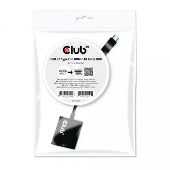 USB 3.1 Type C į HDMI 2.0 aktyvus adapteris 4K 60Hz CLUB3D CAC-2504