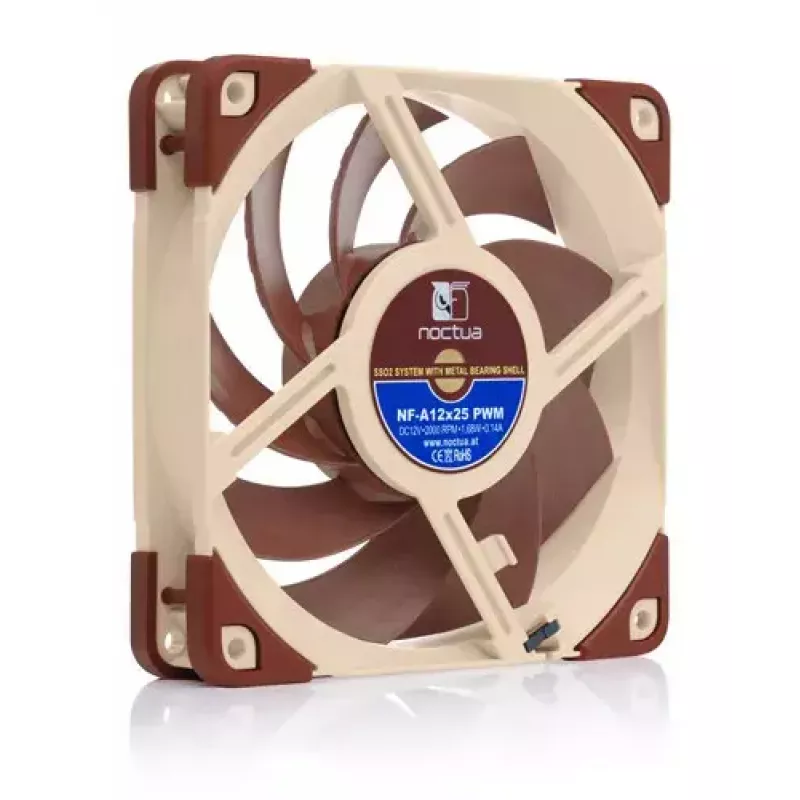 Noctua ventiliatorius NF-A12x25 PWM 120 mm, 12 V, PWM, 2000 aps./min maks., 102,1 m³/h, 22,6 dB