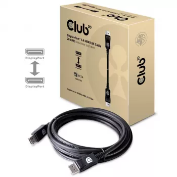 CLUB3D DisplayPort 1.4 HBR3 kabelis 8K 28AWG M/M 3m /9,84ft
