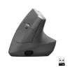 Ergonominė belaidė pelė Logitech MX Vertical, 4000 DPI, RF belaidis + Bluetooth, dešinei rankai, grafitas, biurui