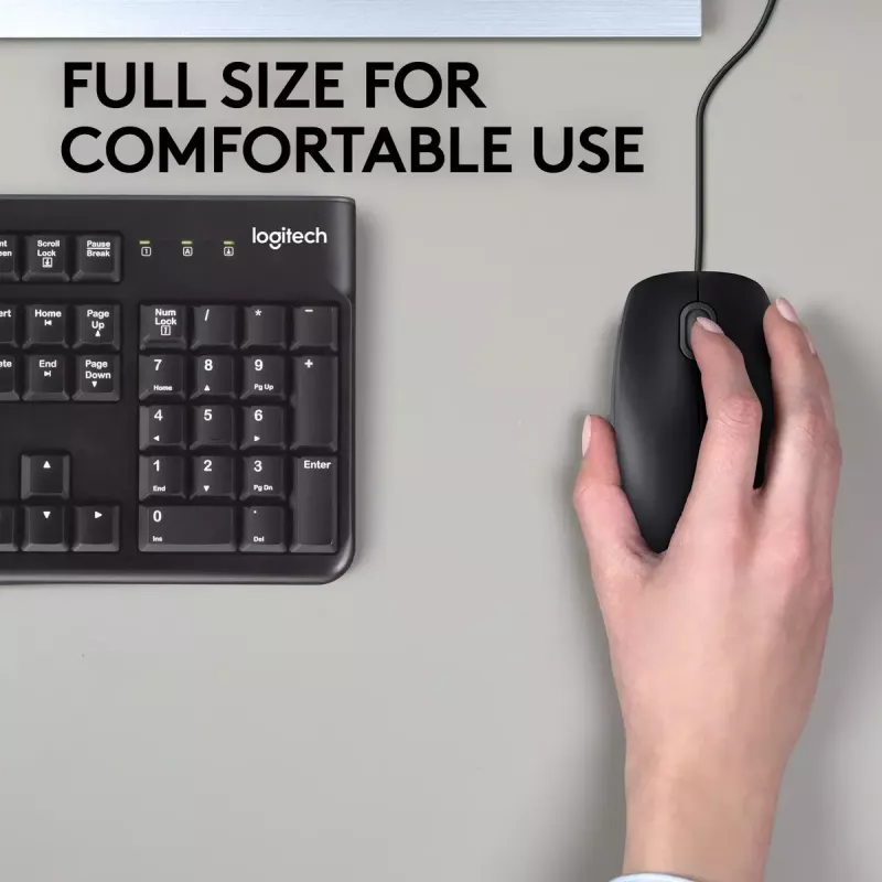 Pelė Logitech B110 Silent laidinė USB juoda