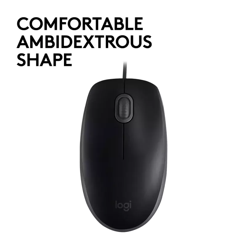 Pelė Logitech B110 Silent laidinė USB juoda