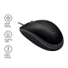 Pelė Logitech B110 Silent laidinė USB juoda
