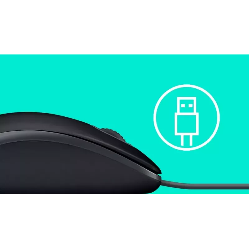 Pelė Logitech B110 Silent laidinė USB juoda