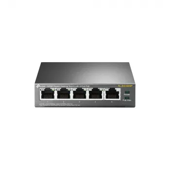 TP-Link 5 prievadų Gigabit darbalaukio PoE jungiklis su 4 PoE prievadais, nevaldomas