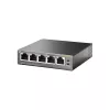 TP-Link 5 prievadų Gigabit darbalaukio PoE jungiklis su 4 PoE prievadais, nevaldomas