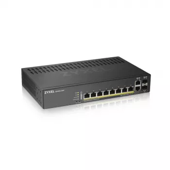 Zyxel GS1920-8HPV2 valdomas Gigabit Ethernet komutatorius su PoE (10/100/1000), juodas