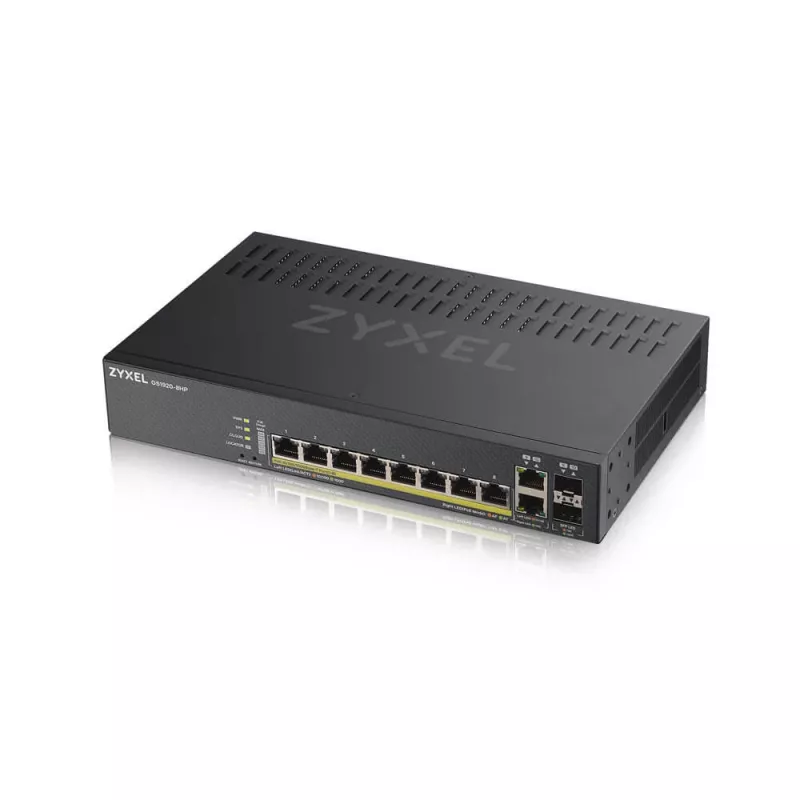 Zyxel GS1920-8HPV2 valdomas Gigabit Ethernet komutatorius su PoE (10/100/1000), juodas