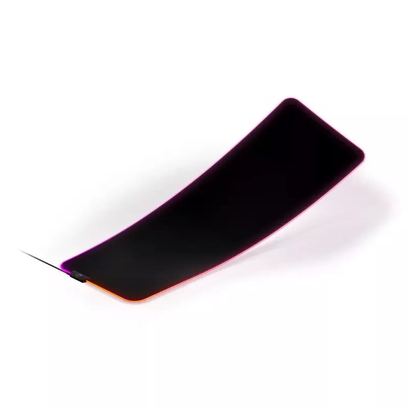 Žaidimų pelės kilimėlis STEELSERIES QcK Prism Cloth XL — audinio paviršius, 900×300 mm, 4 mm storis, RGB foninis apšvietimas