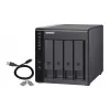 4-Bay QNAP TR-004 - 2.5/3.5 Zoll - Serial ATA II - 0,1,5,10,JBOD - 3.2 Gen 1 (3.1 Gen 1) - USB Typ-C Gehäuse