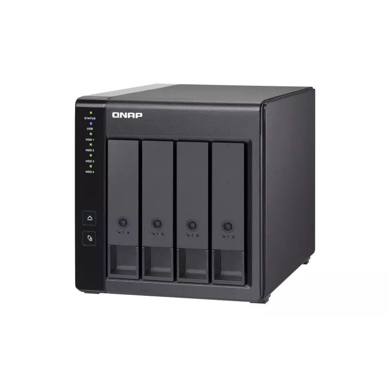 4-Bay QNAP TR-004 - 2.5/3.5 Zoll - Serial ATA II - 0,1,5,10,JBOD - 3.2 Gen 1 (3.1 Gen 1) - USB Typ-C Gehäuse