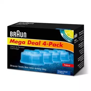 Priežiūros kasetės BRAUN CCR4 3+1 valymo ir įkrovimo sistemai Clean&Renew, 4 vnt. (3+1)