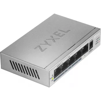 Zyxel GS1005HP nevaldomas Gigabit Ethernet (10/100/1000) su PoE, sidabrinis
