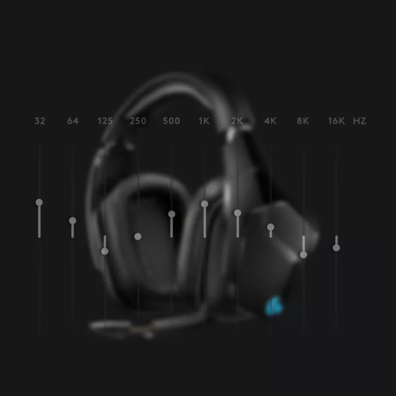 LOGITECH G935 Belaidės 7.1 erdvinio garso žaidimų ausinės su Lightsync RGB