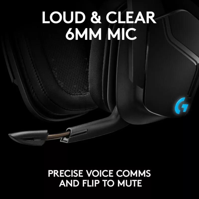 LOGITECH G935 Belaidės 7.1 erdvinio garso žaidimų ausinės su Lightsync RGB