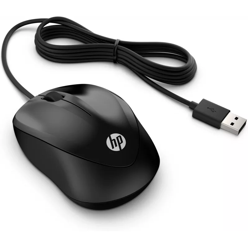 HP laidinė pelė 1000, ambidekstrinė, USB-A, 1200 DPI, juoda