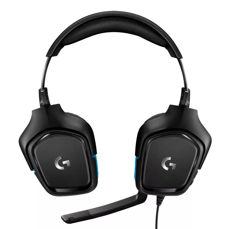 LOGITECH G432 – USB / 3,5 mm – žaidimų ausinės – 7.1 erdvinis garsas – Mėlyna