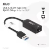 CLUB3D USB 3.2 Gen1 Type-A į RJ45 2,5 Gbps adapteris