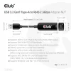 CLUB3D USB 3.2 Gen1 Type-A į RJ45 2,5 Gbps adapteris