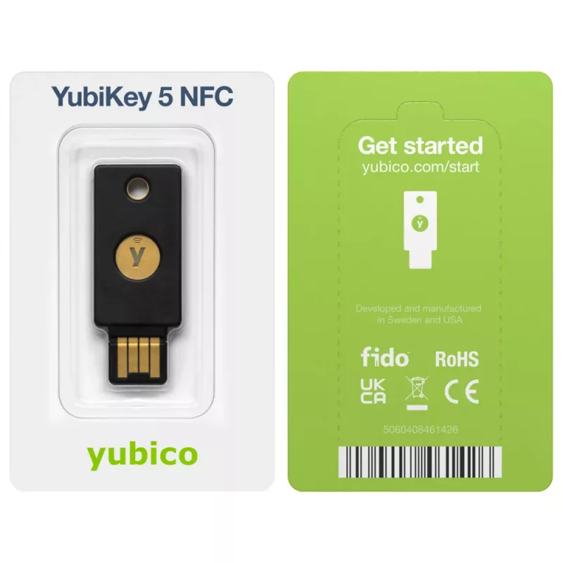 YUBICO Yubikey 5 NFC – belaidis saugos raktas