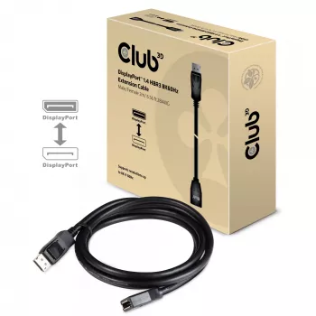 CLUB3D DisplayPort 1.4 HBR3 ilginimo laidas 8K60Hz M/F 2m/6.56ft