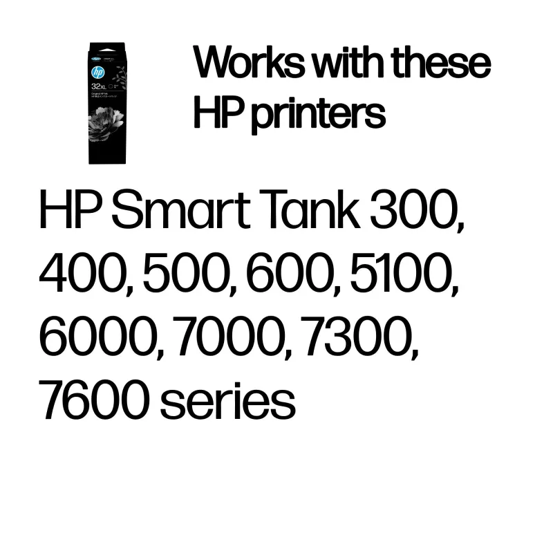 HP 32XL 135 ml originalus juodas rašalo butelis
