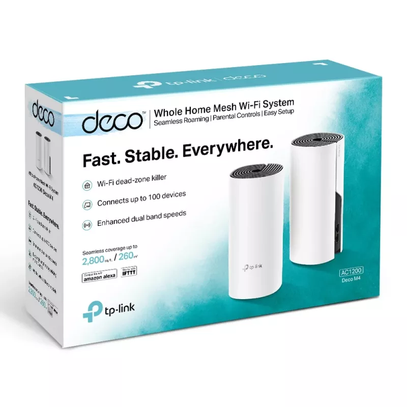 TP-Link AC1200 Deco M4 belaidis maršrutizatorius su tinklo sistema