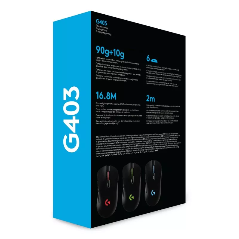 LOGITECH G403 Hero žaidimų pelė USB juoda EWR2