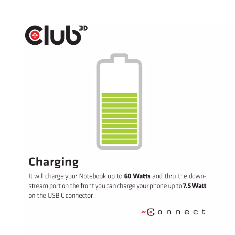CLUB3D CSV-1562 USB-C 3.2 Gen1 universali dokų stotelė su 3x 4K30Hz ir įkrovimu