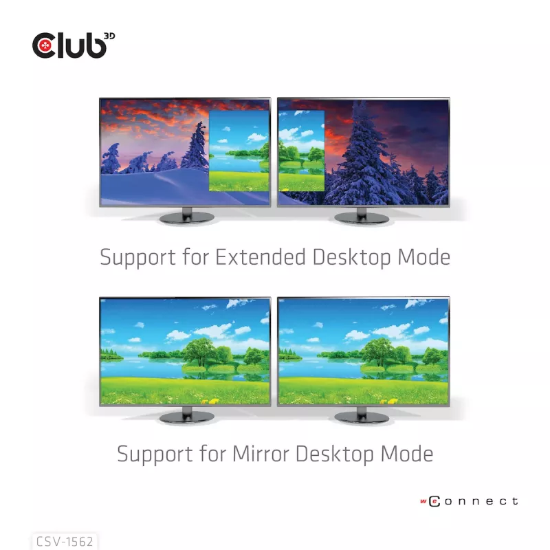CLUB3D CSV-1562 USB-C 3.2 Gen1 universali dokų stotelė su 3x 4K30Hz ir įkrovimu