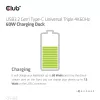 CLUB3D CSV-1562 USB-C 3.2 Gen1 universali dokų stotelė su 3x 4K30Hz ir įkrovimu