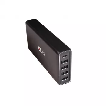 CLUB3D USB A ir C kroviklis, 5 prievadai, iki 111 W