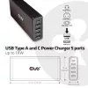 CLUB3D USB A ir C kroviklis, 5 prievadai, iki 111 W