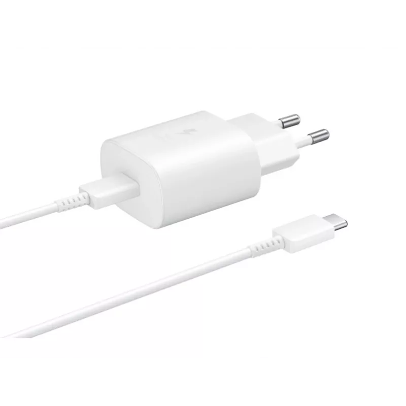 Samsung EP-TA800 belaidis greitasis įkroviklis, 25W, USB-C, baltas