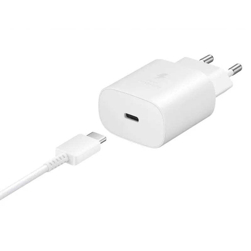 Samsung EP-TA800 belaidis greitasis įkroviklis, 25W, USB-C, baltas