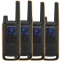 Motorola Talkabout T82 Extreme Quad Pack – 4× racijos, 16 kanalų, IPX4, 500 mW, įkraunamos NiMH baterijos, micro-USB
