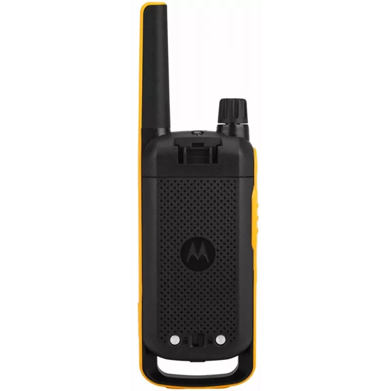 Motorola Talkabout T82 Extreme Quad Pack – 4× racijos, 16 kanalų, IPX4, 500 mW, įkraunamos NiMH baterijos, micro-USB