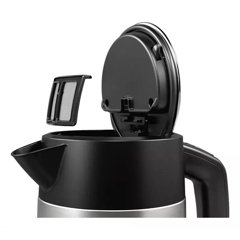 Bosch TWK4P440 elektrinis virdulys 1.7 L 2400 W juodas, nerūdijantis plienas