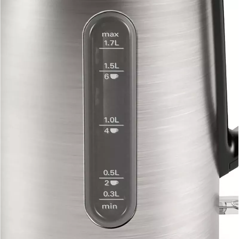 Bosch TWK4P440 elektrinis virdulys 1.7 L 2400 W juodas, nerūdijantis plienas