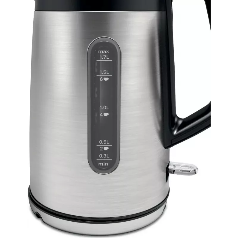 Bosch TWK4P440 elektrinis virdulys 1.7 L 2400 W juodas, nerūdijantis plienas
