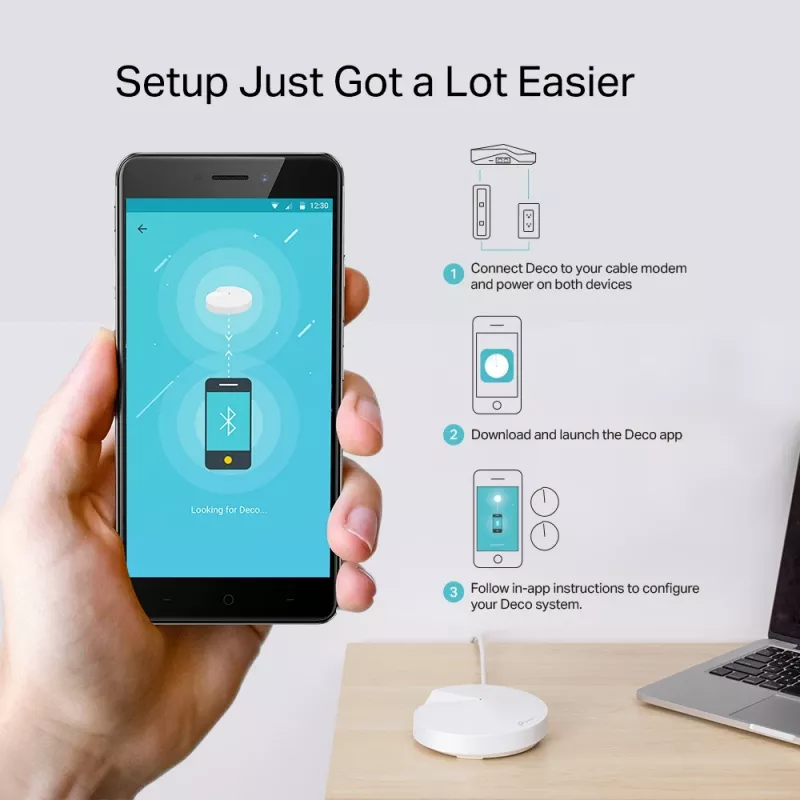 TP-Link AC1300 Deco M5 „Wi-Fi“ tinklo sistema su dviem įrenginiais